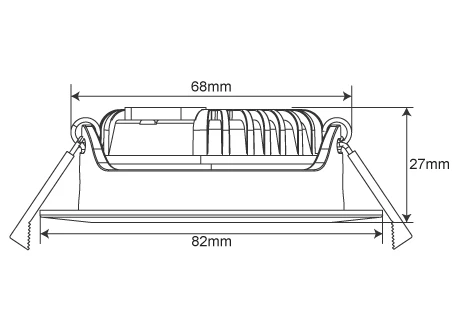 diameter of 82mm, 27mm height