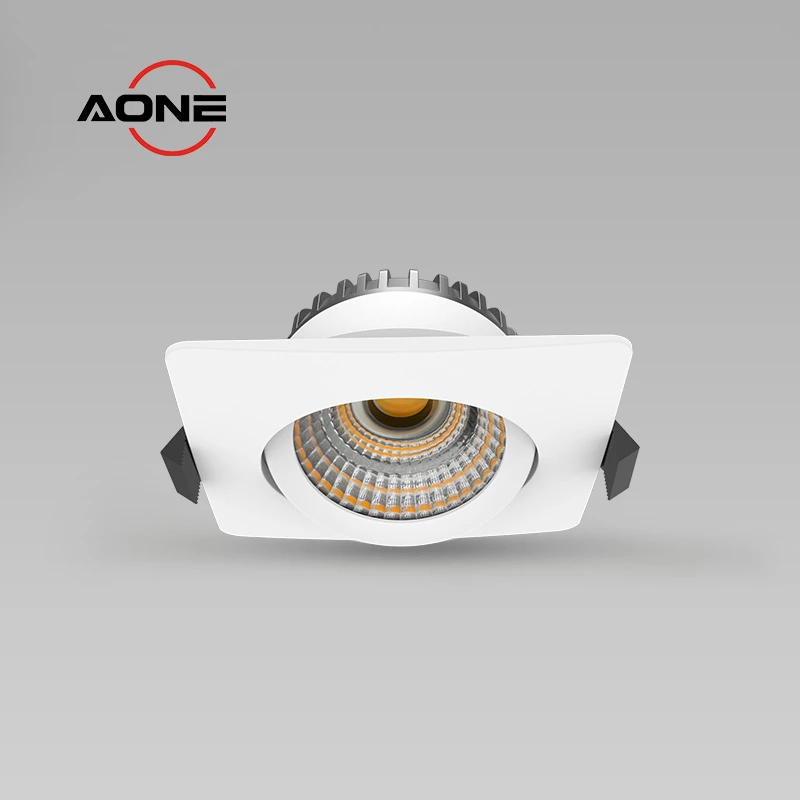  Ultra Slim Square COB Downlight Adjustable Full Aluminum Triac Dimmable 3CCT IP44 6W DL86F COB