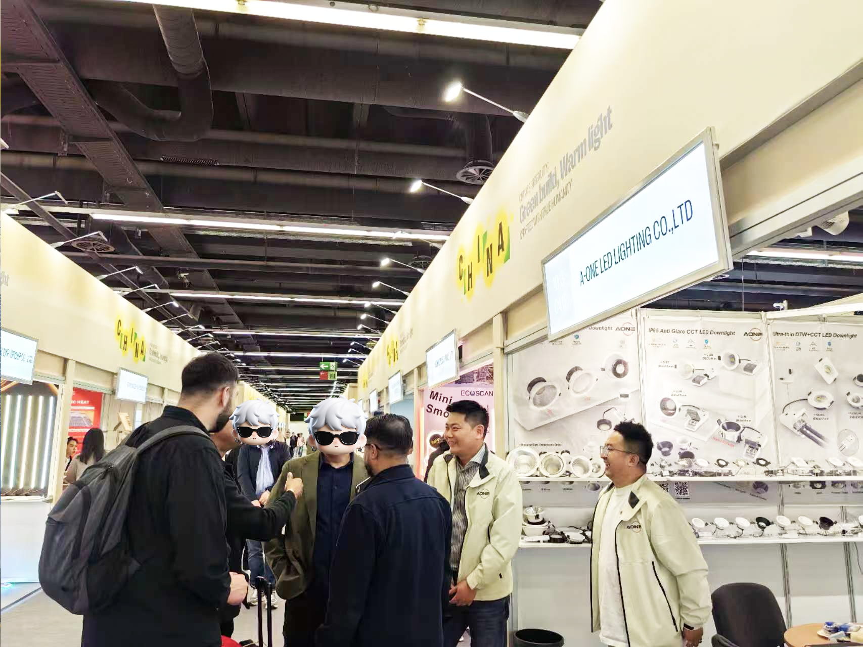 Long-term partners visiting the A-ONE booth