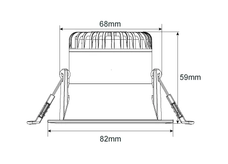 Diameter 82mm, height 60mm, hole opening range 68-75mm