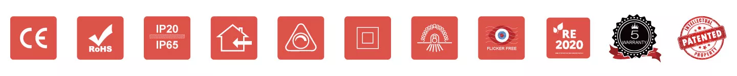 COB downlight got CE, ROHS, IP65 certificates, 5 years warranty