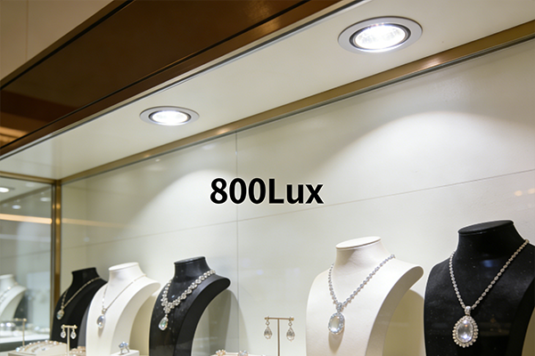 Key display areas 800 Lux