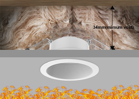 fire rated safety downlight low void