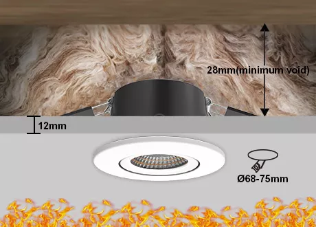  downlight coverable cutout 68-75mm