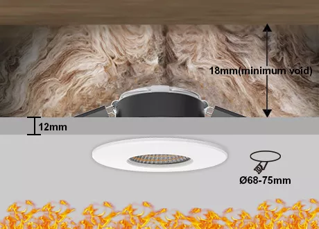  downlight coverable cutout 68-75mm