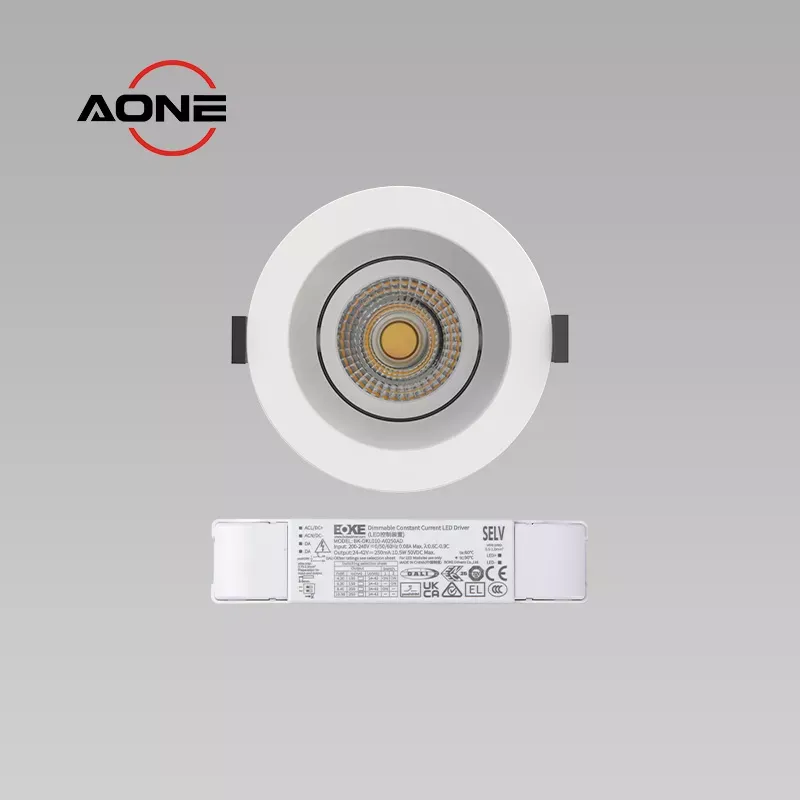 Anti Glare IP65 Tiltable DALI Downlight COB