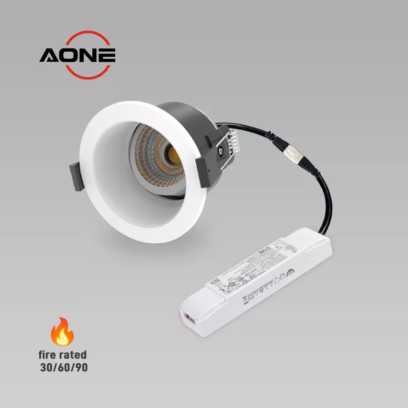 Anti Glare IP65 Adjustable Fire Rated Downlight DALI Dimming Air-tight RE2020 COB CRI>90+ DL97