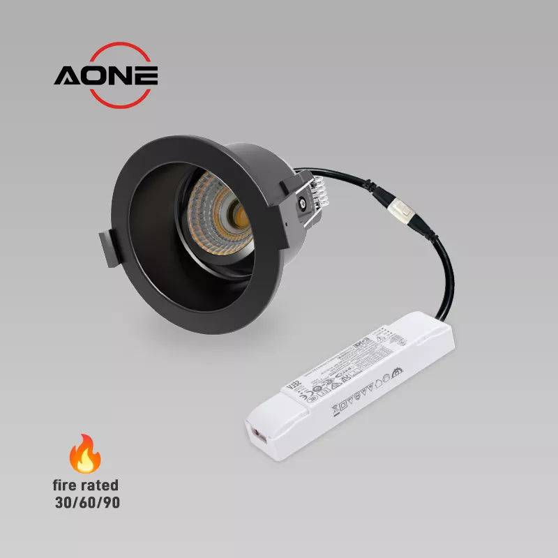 IP65 Fire Rated DALI Downlight Tiltable Low Glare