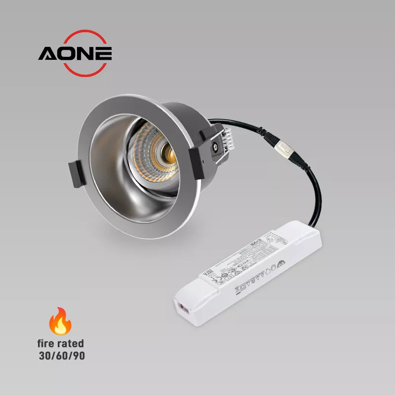IP65 Fire Rated DALI Downlight Tiltable Low Glare