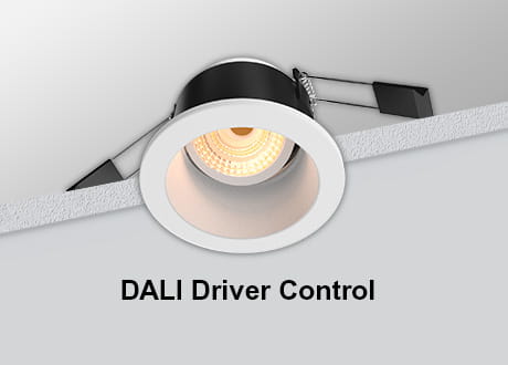 anti glare ip65 tiltable dali downlight