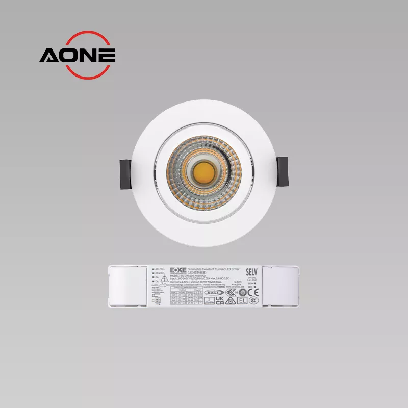 Ultra Slim Adjustable Downlight COB cutout68mm