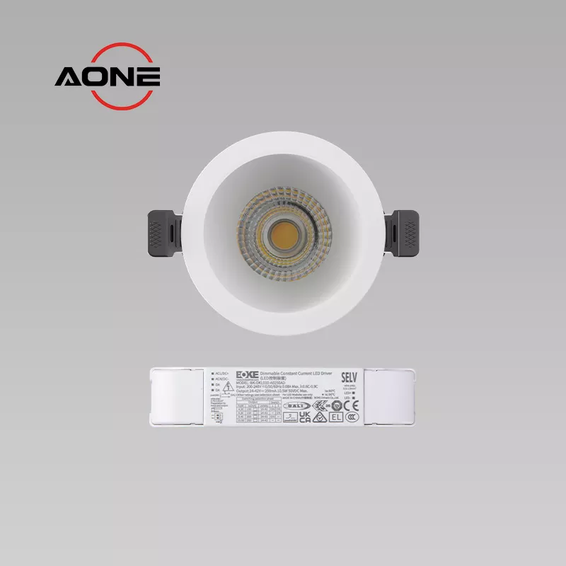Anti Glare UGR<19 IP65 Downlight DALI 