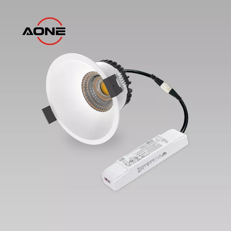 Anti Glare Commercial Downlight DALI Dimming Full Aluminum IP65 COB CRI>90+ DL87