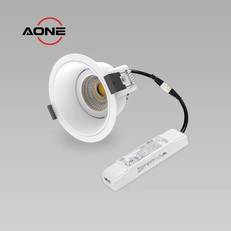 Anti Glare Commercial Downlight DALI Dimming Full Aluminum IP65 COB CRI>90+ DL87