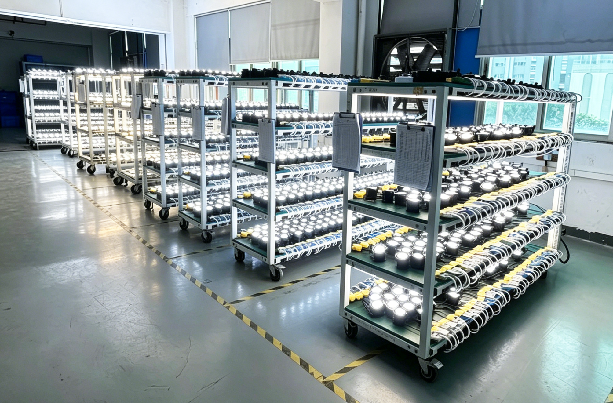 A-ONE LED's lighting aging workshop