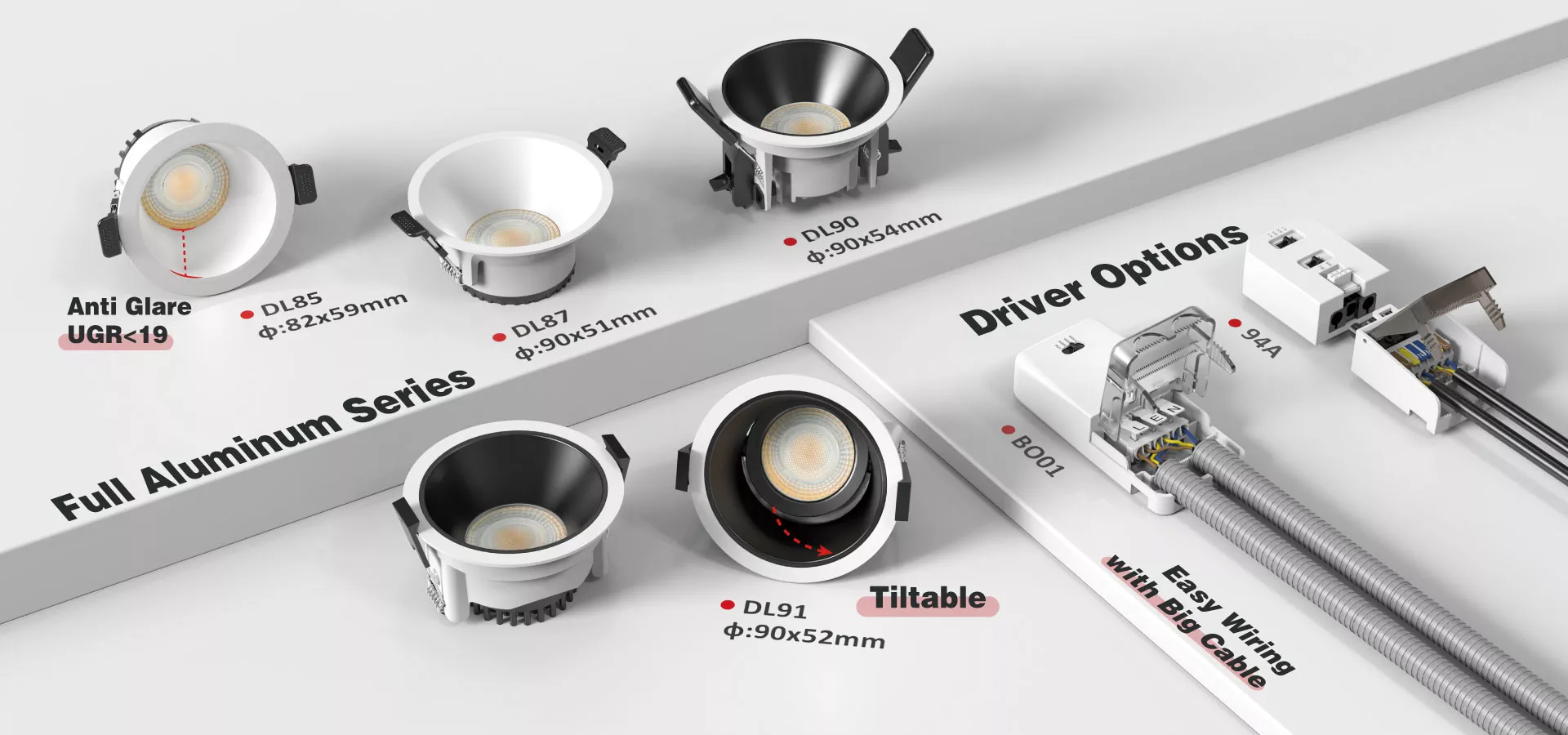 die-casting aluminum downlight-DL85, DL87, DL91, DL90, DL87