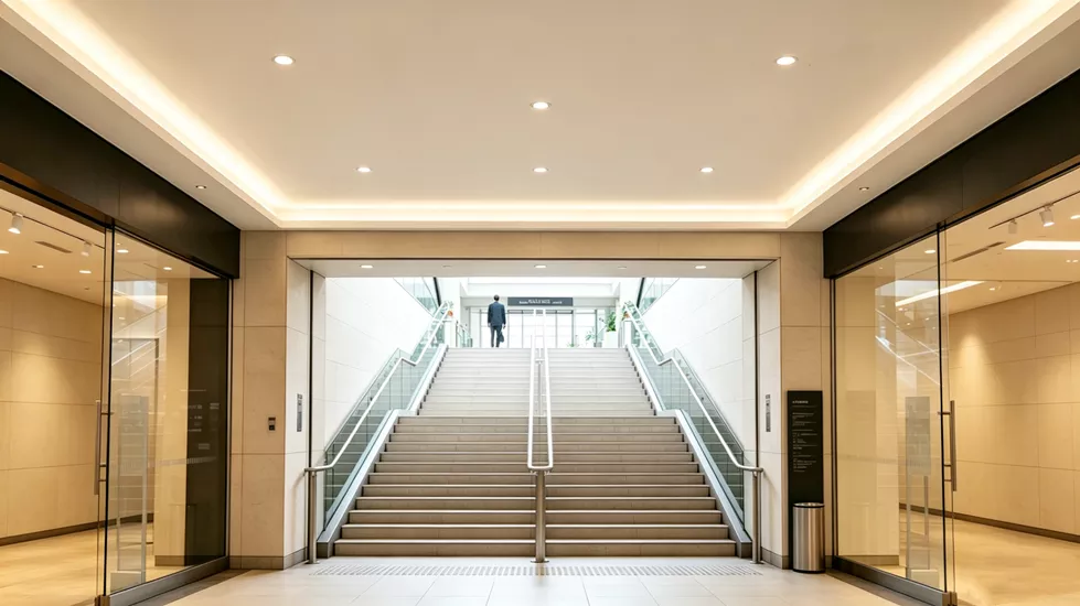 PIR downlight in designed for installation in corridors, passageways, stairwells, entrances, porches, and lobbies.