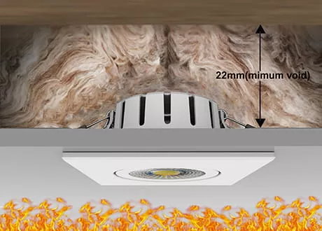 downlight fire rated, spotlight coverable