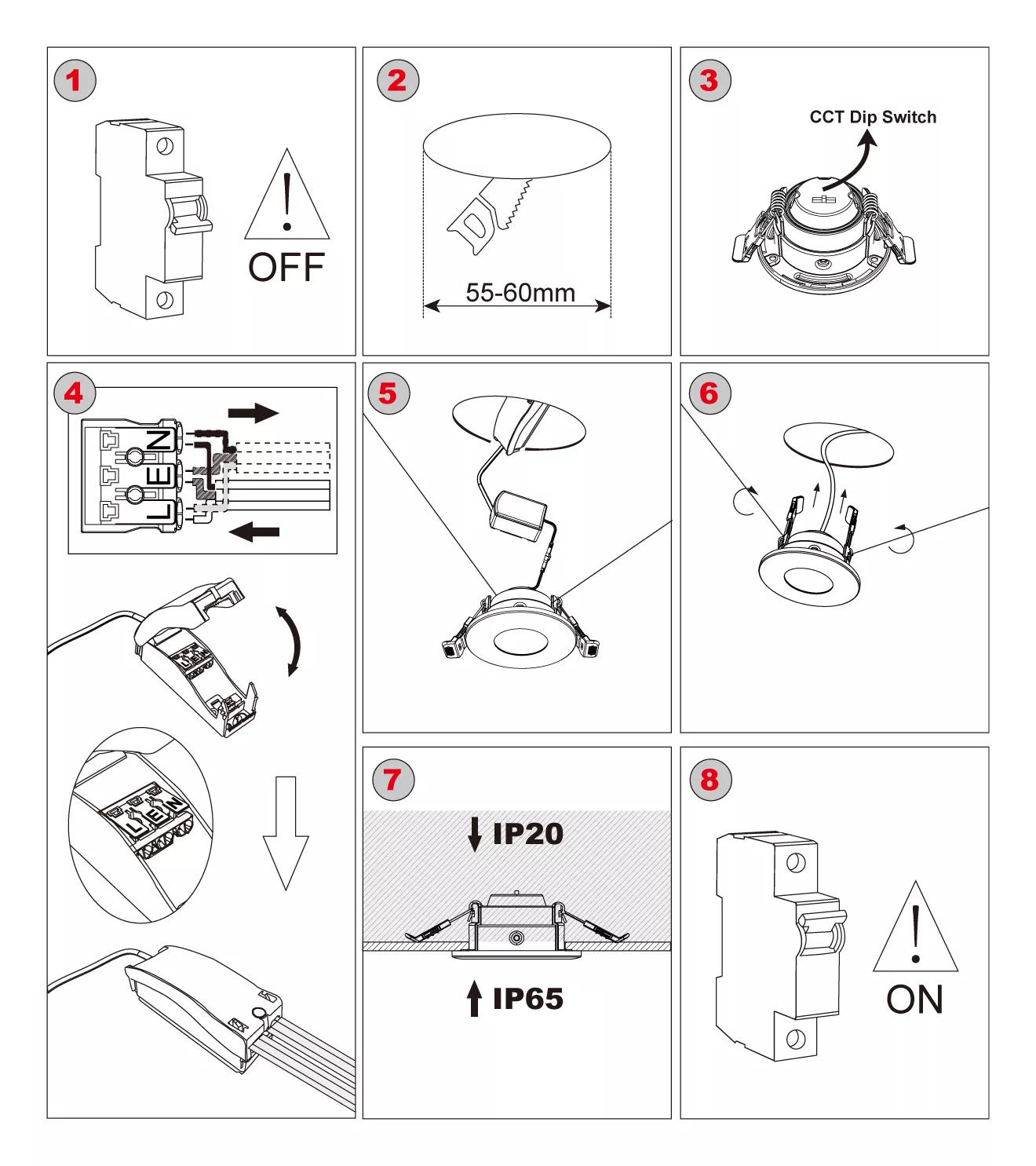 small spotlight installation steps