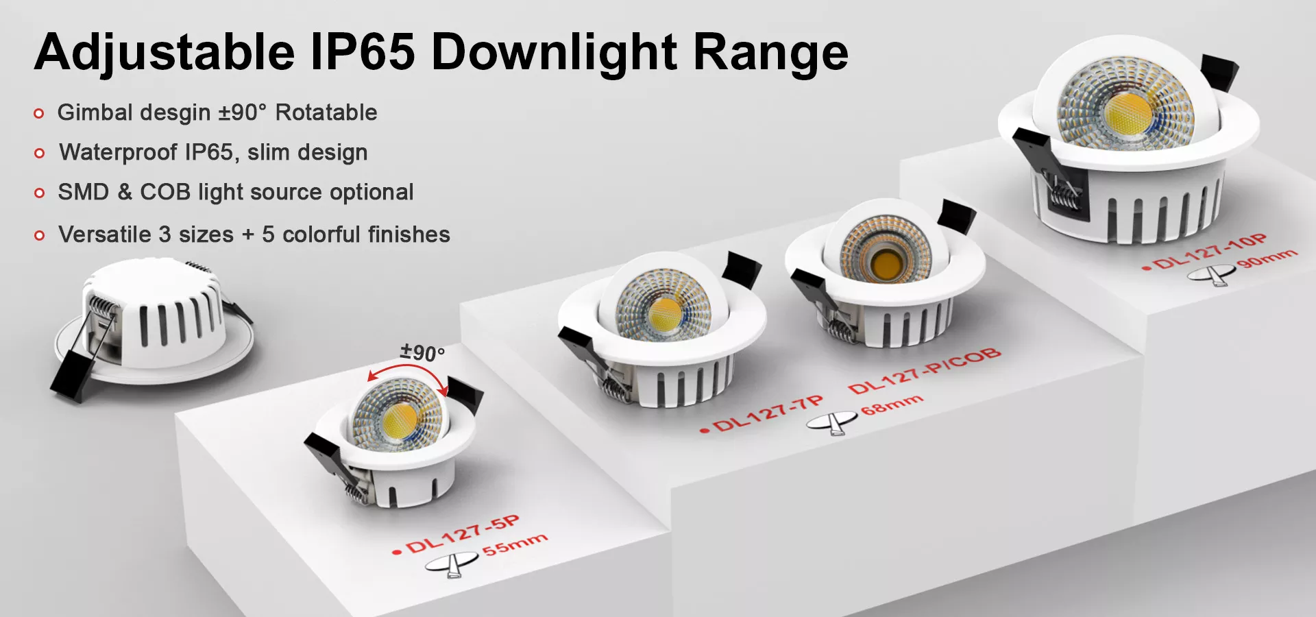 DL127-7P tiltable downlight